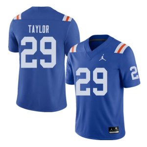 Men's Florida Gators #29 Jeawon Taylor NCAA Jordan Brand Royal Throwback Alternate Authentic Stitched College Football Jersey TFR6562LK